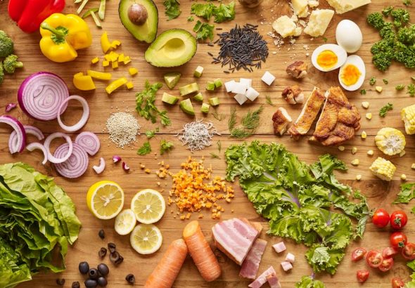 chopped assorted vegetables